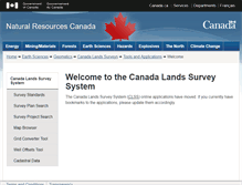 Tablet Screenshot of clss.nrcan.gc.ca