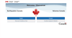 Desktop Screenshot of earthquakescanada.nrcan.gc.ca