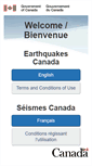Mobile Screenshot of earthquakescanada.nrcan.gc.ca