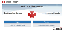 Tablet Screenshot of earthquakescanada.nrcan.gc.ca